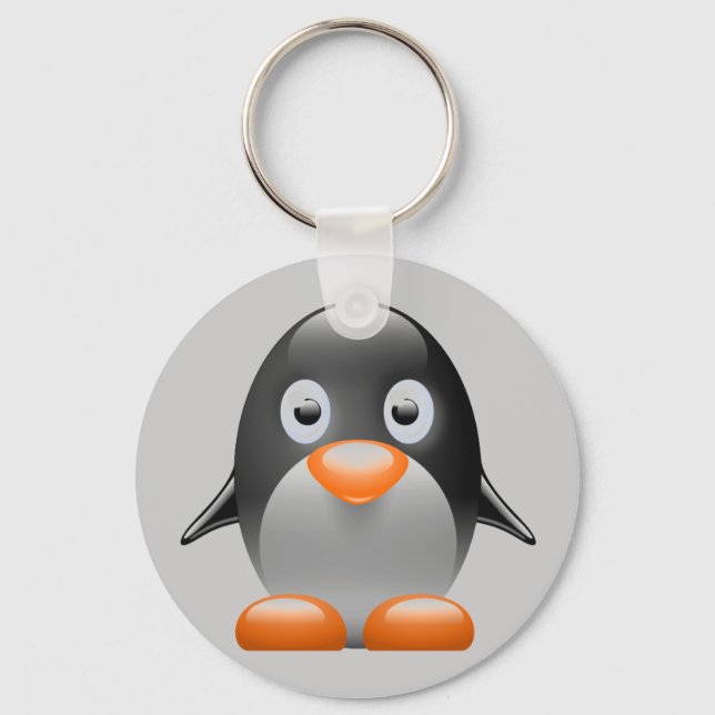 penguin tux linux image key ring (Front)