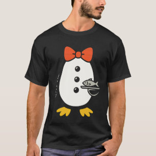 Penguin Tuxedo Costume Waiter Server Fish Hallowee T-Shirt