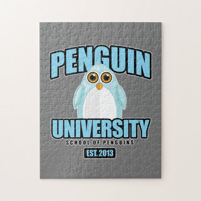 Penguin University - Blue Jigsaw Puzzle (Vertical)