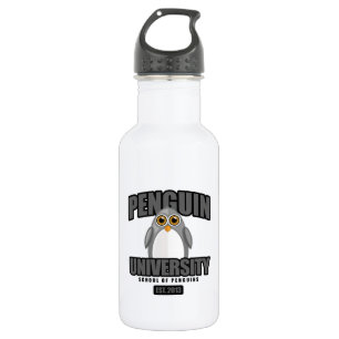 Penguin University - Grey 532 Ml Water Bottle