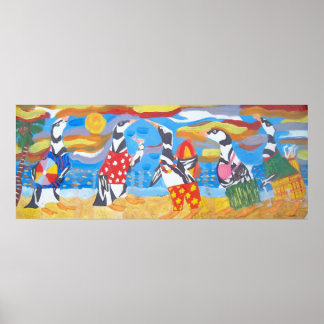 Penguin Vacation Poster
