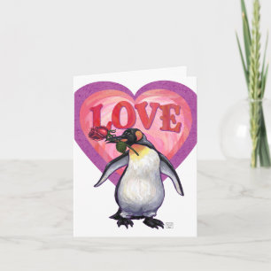 Penguin Valentine's Day Holiday Card
