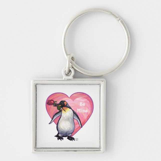 Penguin Valentine's Day Key Ring (Front)