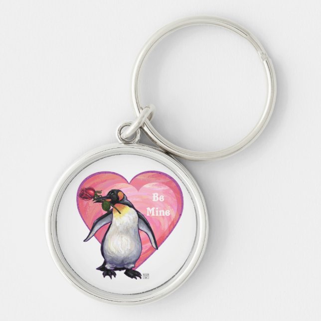 Penguin Valentine's Day Key Ring (Front)