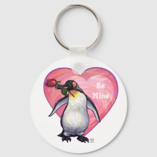 Penguin Valentine's Day Key Ring