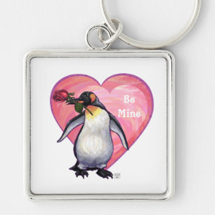 Penguin Valentine's Day Key Ring