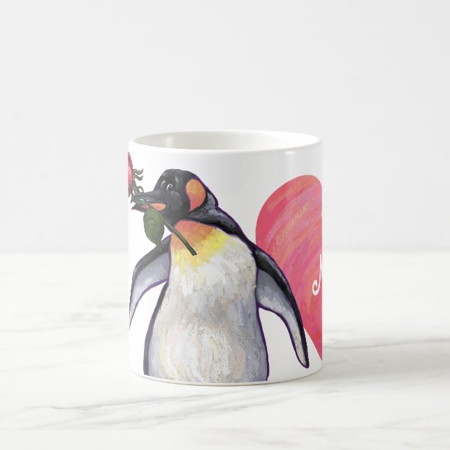 Penguin Valentine's Day Magic Mug (Center)