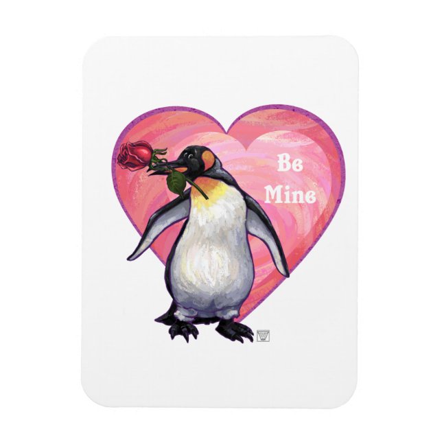 Penguin Valentine's Day Magnet (Vertical)