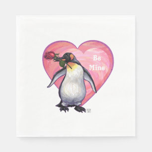 Penguin Valentine's Day Napkin