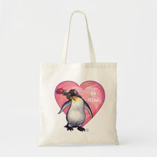 Penguin Valentine's Day Tote Bag