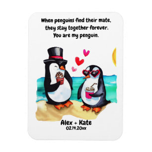Penguin Valentines  Magnet