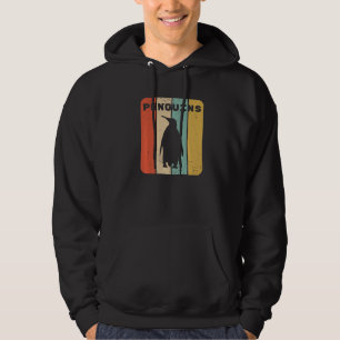 Penguin Vintage Sunset Retro Cute Women's Penguin Hoodie
