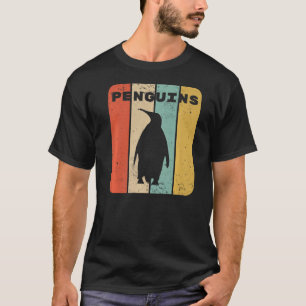 Penguin Vintage Sunset Retro Cute Women's Penguin T-Shirt