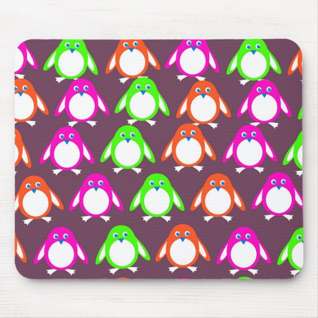 Penguin Wallpaper Mouse Mat (Front)