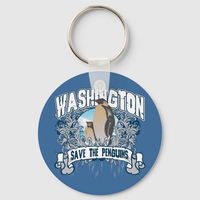 Penguin Washington Key Ring (Front)