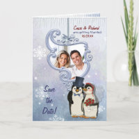 Penguin Wedding- Photo Save the Date