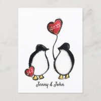 Penguin wedding Save the date