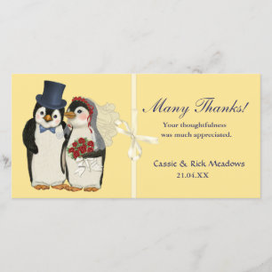 Penguin Wedding Thank You Card