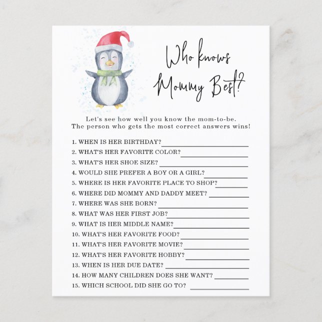 Penguin - Who knows mummy best (Front)