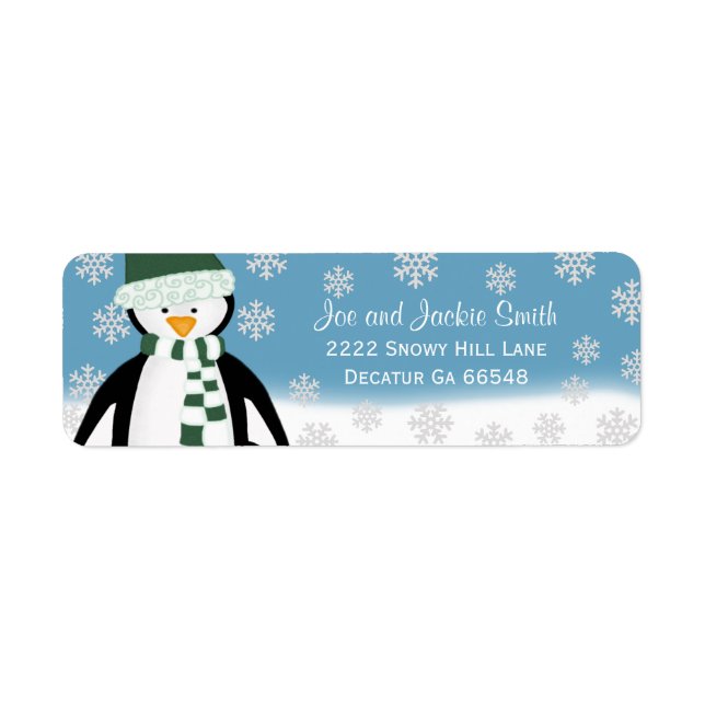 Penguin: Winter Address Labels (Front)