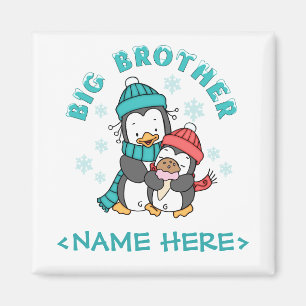 Penguin Winter Big Brother Magnet
