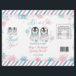 Penguin Winter Gender Reveal Chip Bag Template Flyer<br><div class="desc">Penguin Winter Gender Reveal Chip Bag Template</div>