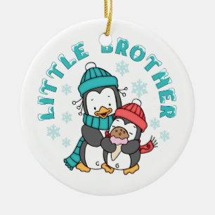 Penguin Winter Little Brother Ceramic Tree Decoration