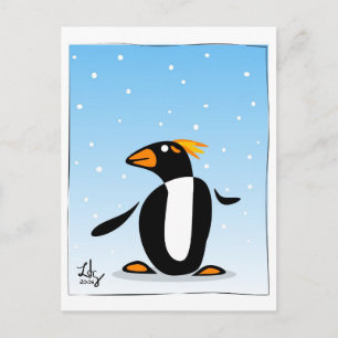 Penguin Winter Postcard