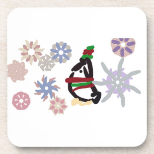 Penguin winter time coaster