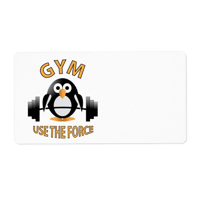 Penguin with a barbell (Front)