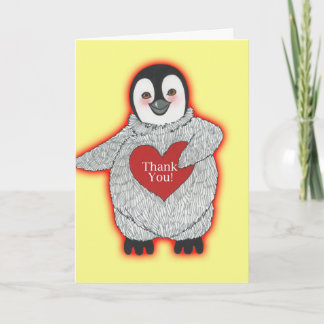 Penguin with a Heart Thank You