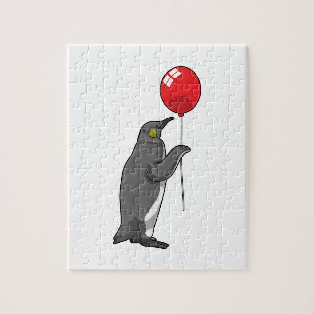Penguin with Balloon Jigsaw Puzzle (Vertical)