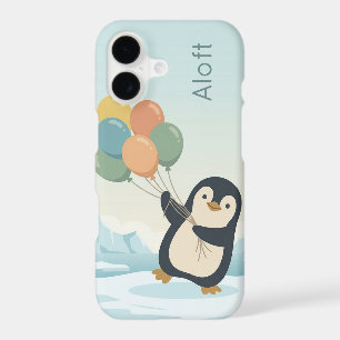 Penguin with Balloons Personalised iPhone Case