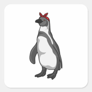 Penguin with Bandana Square Sticker
