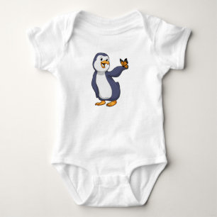 Penguin with Butterfly Baby Bodysuit