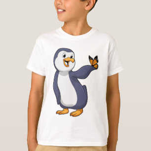 Penguin with Butterfly T-Shirt