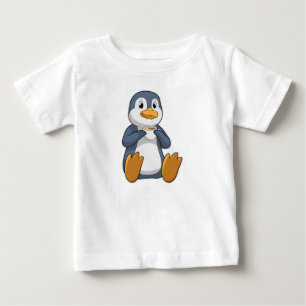 Penguin with Coffee Cup Baby T-Shirt