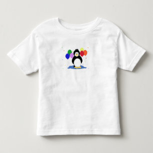 Penguin with Colourful Balloons Toddler T-Shirt