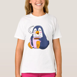 Penguin with Cup of Coffee T-Shirt