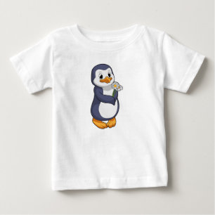 Penguin with Daisy Baby T-Shirt