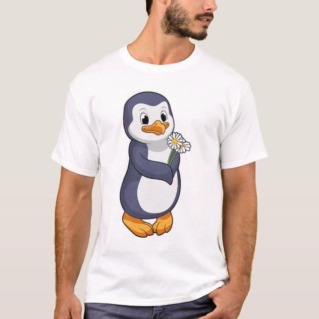Penguin with Daisy T-Shirt (Front)