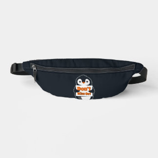 Penguin with Don't Miss Out Sign Bum Bags