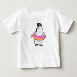 Penguin with Doughnut Baby T-Shirt