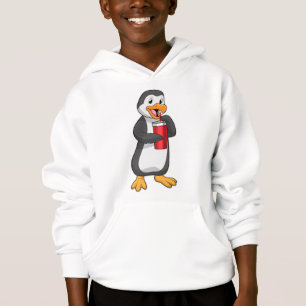 Penguin with Drinking cup with Straw