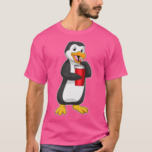 Penguin with Drinking cup with Straw T-Shirt