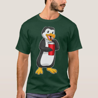 Penguin with Drinking cup with Straw T-Shirt