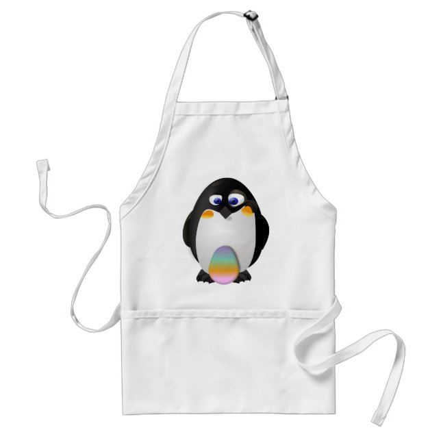 Penguin with Easter Egg Standard Apron (Front)