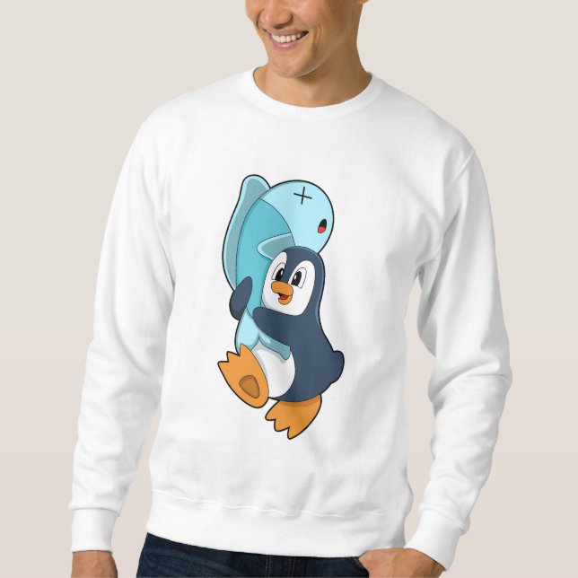 Penguin with Fish Sweatshirt (Front)