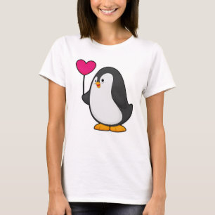 Penguin with Heart Balloon T-Shirt