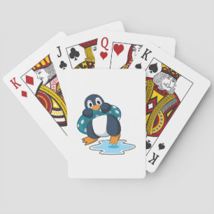 Penguin with Lifebuoy Playing Cards